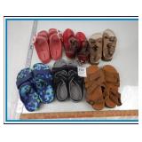 5 PAIRS OF SANDALS AND ONE PAIR OF SHOES