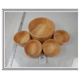 SALAD SET- WOODEN BOWLS