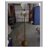 ANTIQUE GOLD PAINTED FLOOR LAMP