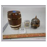 TWO BANKS AND A SHOT GLASS-ALCATRAZ-BARREL-HELMET