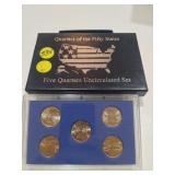 UNCIRCULATED FIVE QUARTER SET  YEAR 2000