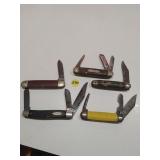 LOT OF 5 KNIFES ALL IN USED CONDITION SEE PICS