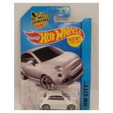 BFF82 "Fiat 500 White" Hot Wheels Car