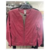 Pink leather jacket sz2