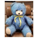 Large blue vintage stuffed bear