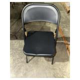 BLACK METAL FOLDING CHAIR