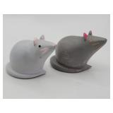 Two Chunky Mouse Figurines