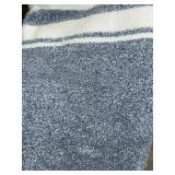 BLUE AND WHITE BATH TOWEL