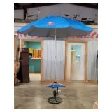 Tommy Bahama - Blue Striped Umbrella W/Sleeve