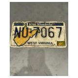 1978 WV LICENSE PLATE