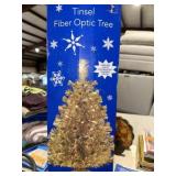 TINSEL FIBER OPTIC TREE