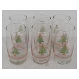 6 PC Christmas Beverage Glass Set