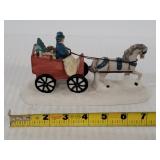 Vint. Xmas Horse Drawn Figurine