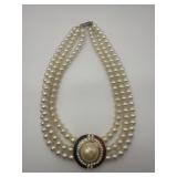 QVC 3-STRAND PEARL NECKLACE