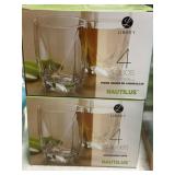 Set of 8 glass whiskey glasses