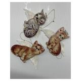 3pc angel kitten ornaments