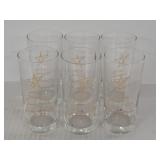 (6 PC) Star Beverage Glass Set