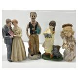 4pc porcelain figurines