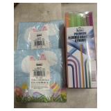 Straws & Easter napkins