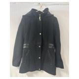 GUESS black hooded pea coat szM