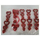 5 PC Red Valentines Heart Decor Set