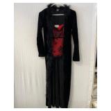 Red top and black jacket- medium