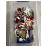 Assortment or Christmas ornaments