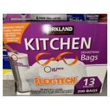 Kirkland 13gal flex tech kitchen trash bags