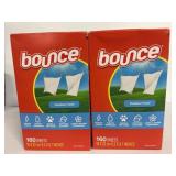 2 pack of Bounce fabric softener sheets