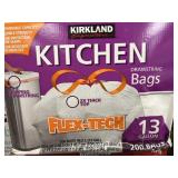 Kirkland kitchen drawstring 13 gallon bags