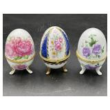 3pc egg trinket boxes