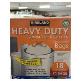 Kirkland heavy duty 18gal compactor trash bags