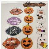 6pc Halloween sign wall decor