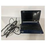 Blue racer laptop with charger