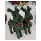 Two Garland Xmas Reindeer Decors