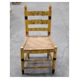 Floral Painted Ladderback Chair