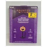 Haunted L - 20" Pumpkin Dual Use Sign