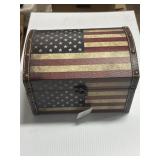 American flag patriotic trinket box