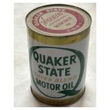 Quaker state motor oil - vintage tin (full)