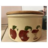 Apple low jar  with lid