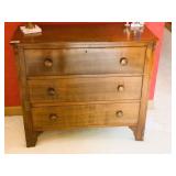 3 Drawer Antique Chest w/ Dovetail Joints