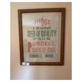 Framed Purcell Seed Co Sack