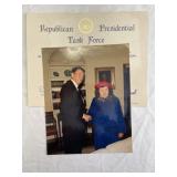 Reagan Photograph and Pres.  Task Force Certif.