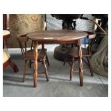Antique Childs Maple Table and Chairs