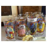 Eight 50th Anniversary Collectible Glasses