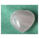 Rose Quartz Heart Paperweight