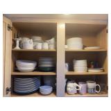 Cabinet of Dishes and Misc. Kitchenware