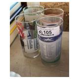 4 Kentucky Derby Glasses