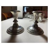 Pair of Sterling Weighted Candle Sticks