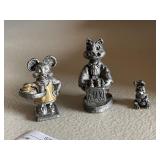 3 Pewter Miniature Collectibles